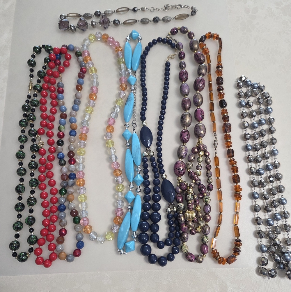 Lot Of Chunky Statement Necklaces Costume Jewelry